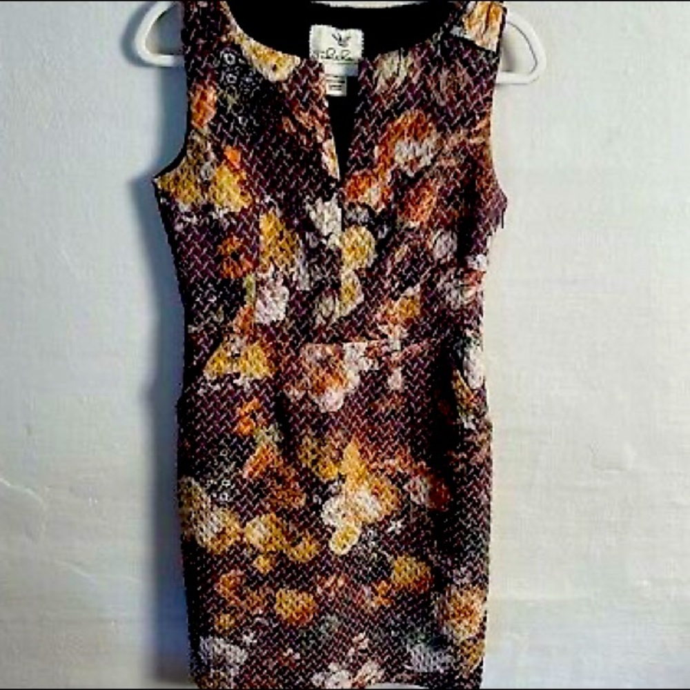 Anthropologie Tabitha brown quilted floral Dress
